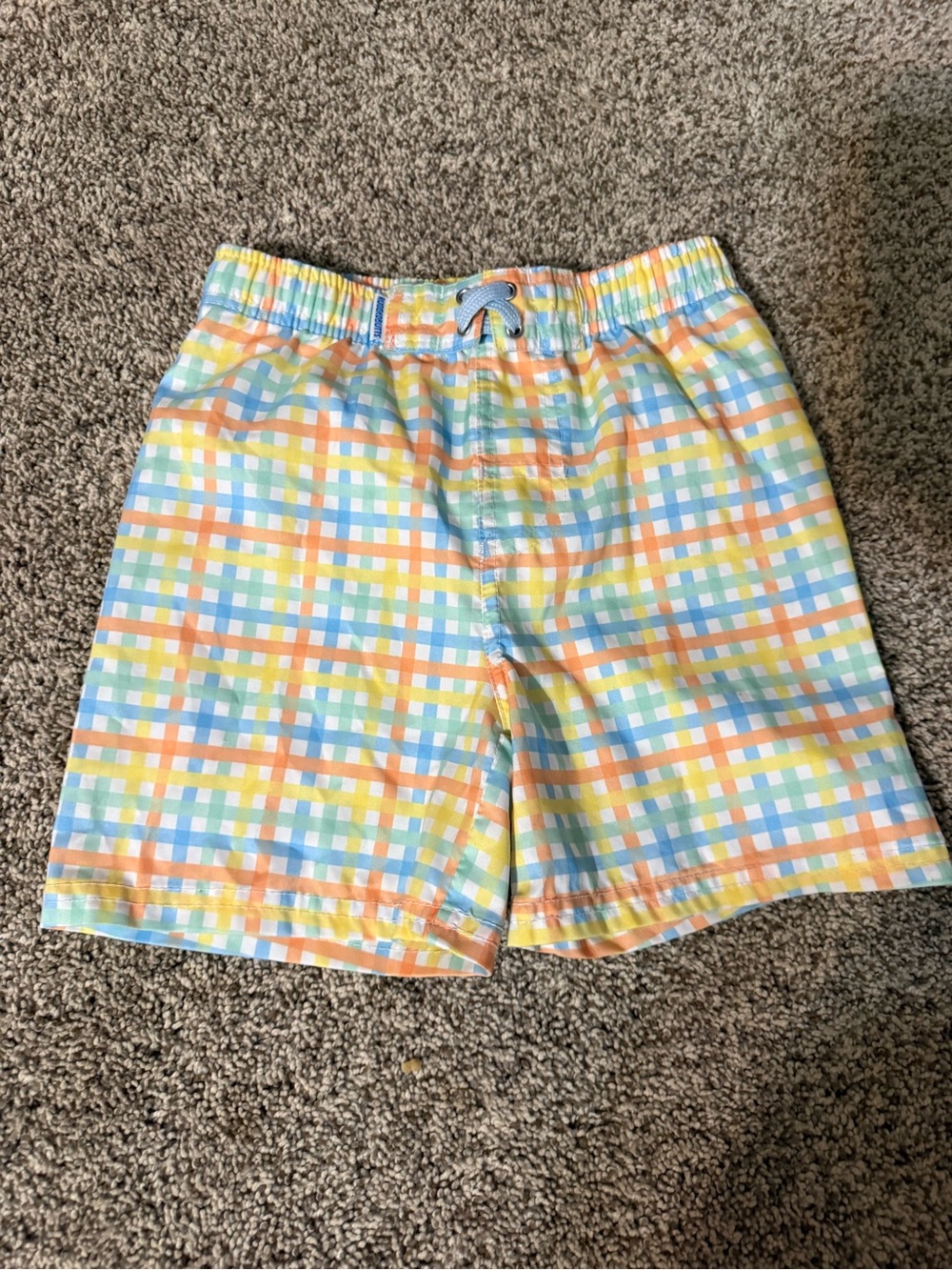 Boy’s Rugged Butts Pastel Plaid Swim Shorts - Multicolor